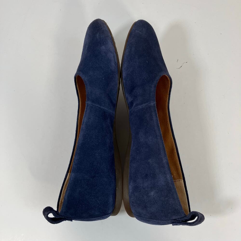 Born Beca Sz 7.5 Suede Slip-On Ballet Flats Blue Comfy Padded Insole - Picture 13 of 16